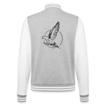 Taube Frieden Earth Day - College-Sweatjacke - Grau meliert/Weiß - Hinten - Marisol (170cm)