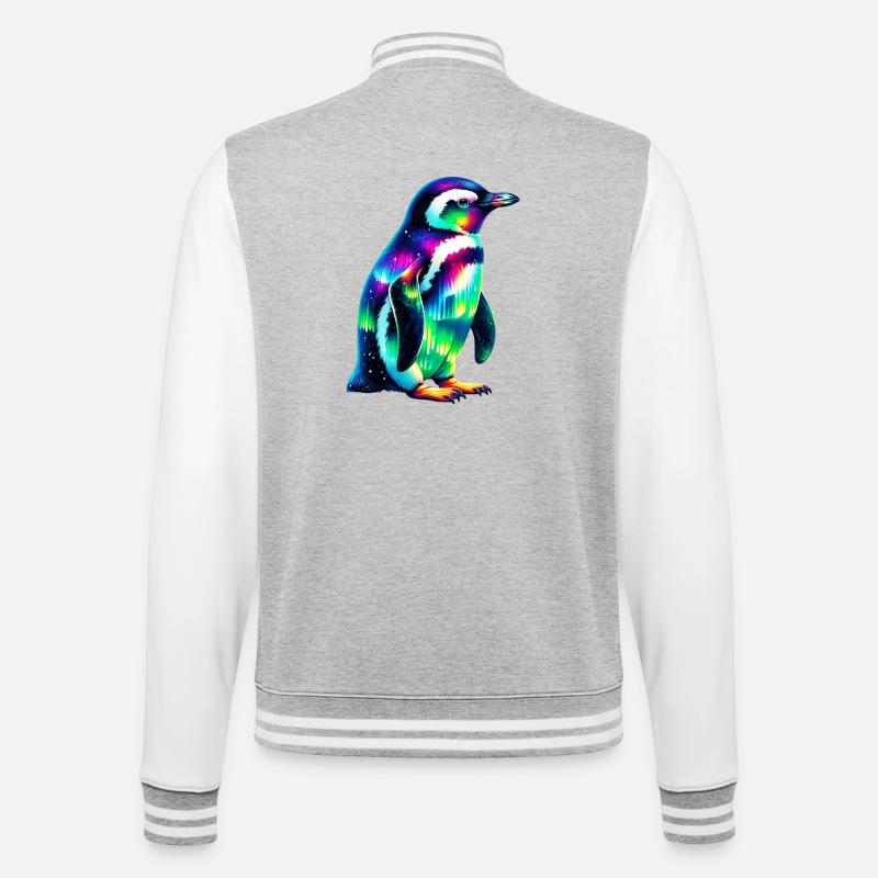 Penguin - College Sweat Jacket - heather grey/white
