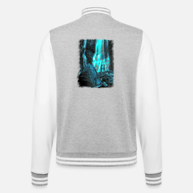 Cascade Rocheuse - Veste Teddy - gris chiné / blanc