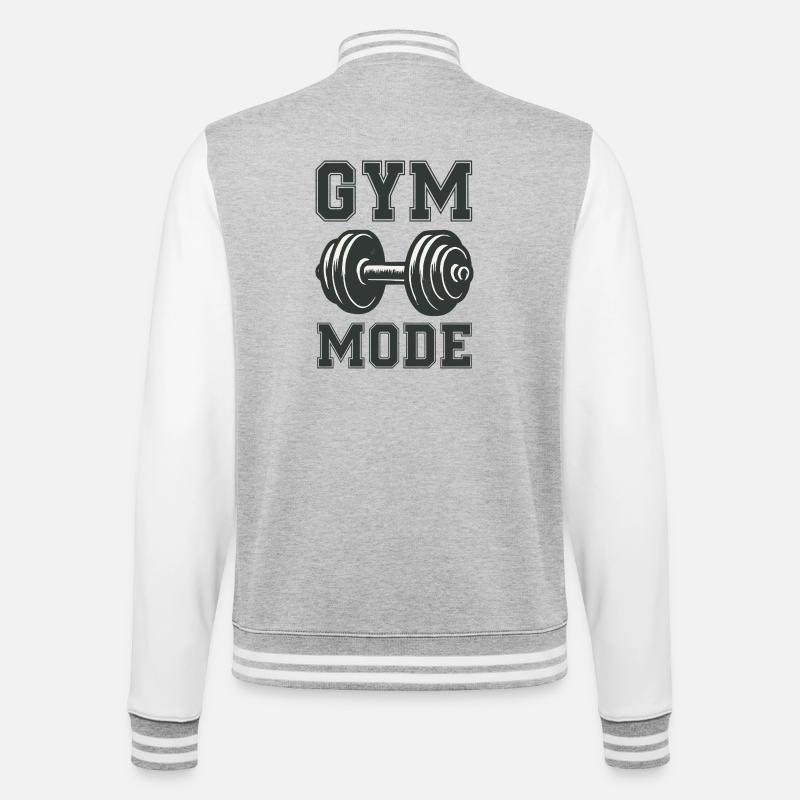 Gym Fashion - College Sweat Jacket - heather grey/white