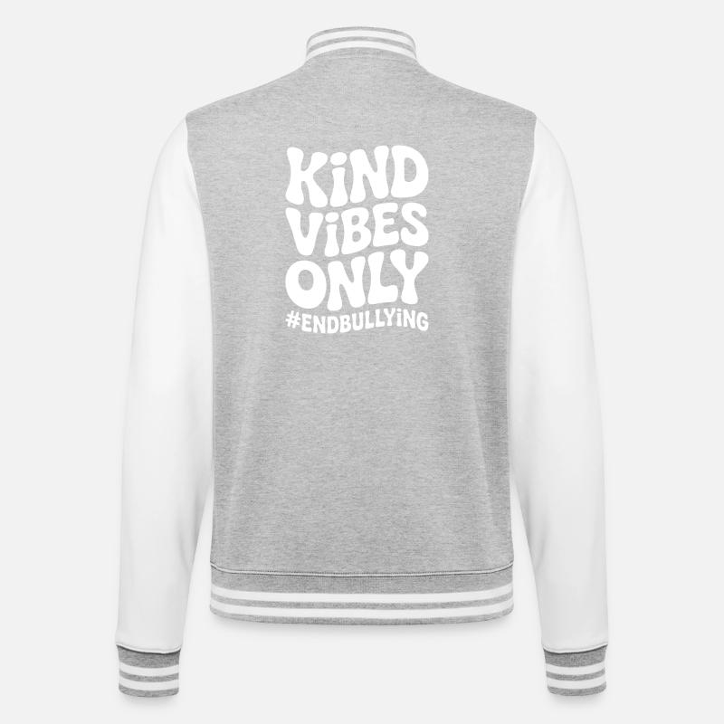 Juste des vibes gentils - Veste Teddy - gris chiné / blanc