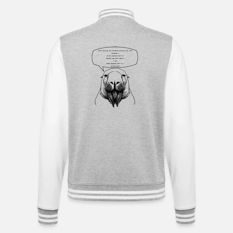 Do you speak Morse code? - College Sweat Jacket - heather grey/white