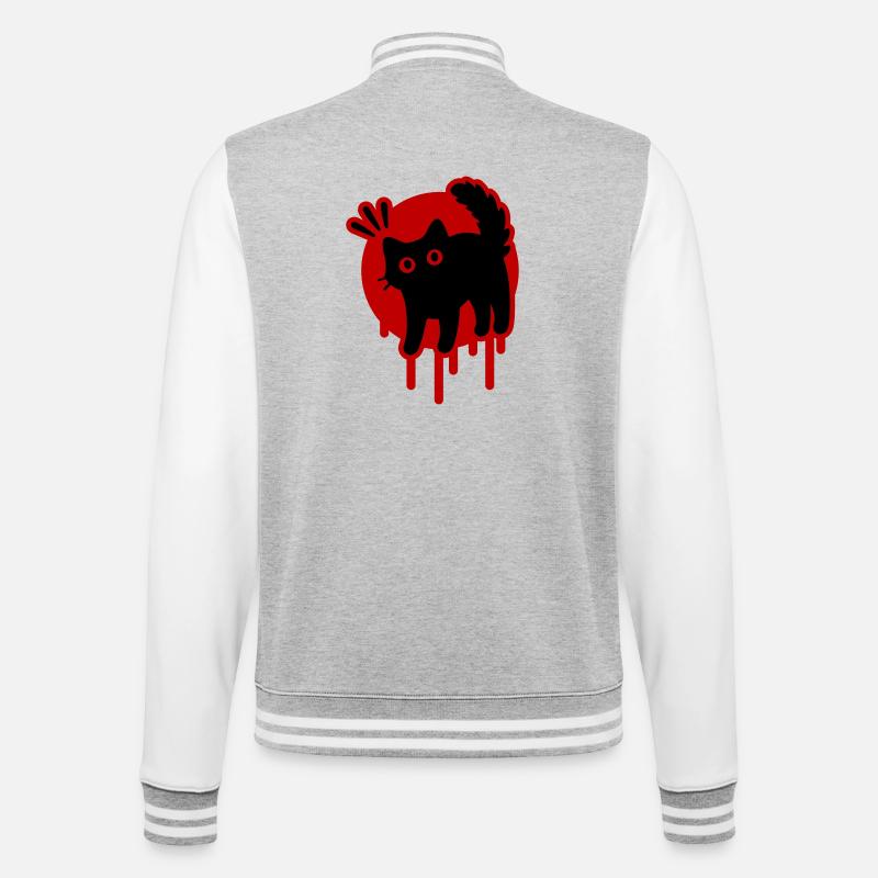 Chat Chat - Veste Teddy - gris chiné / blanc