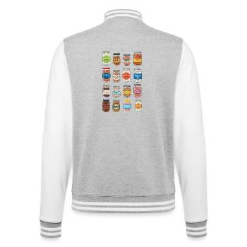 Würstchen Im Glas - College-Sweatjacke - Grau meliert/Weiß - Hinten - Marisol (170cm)