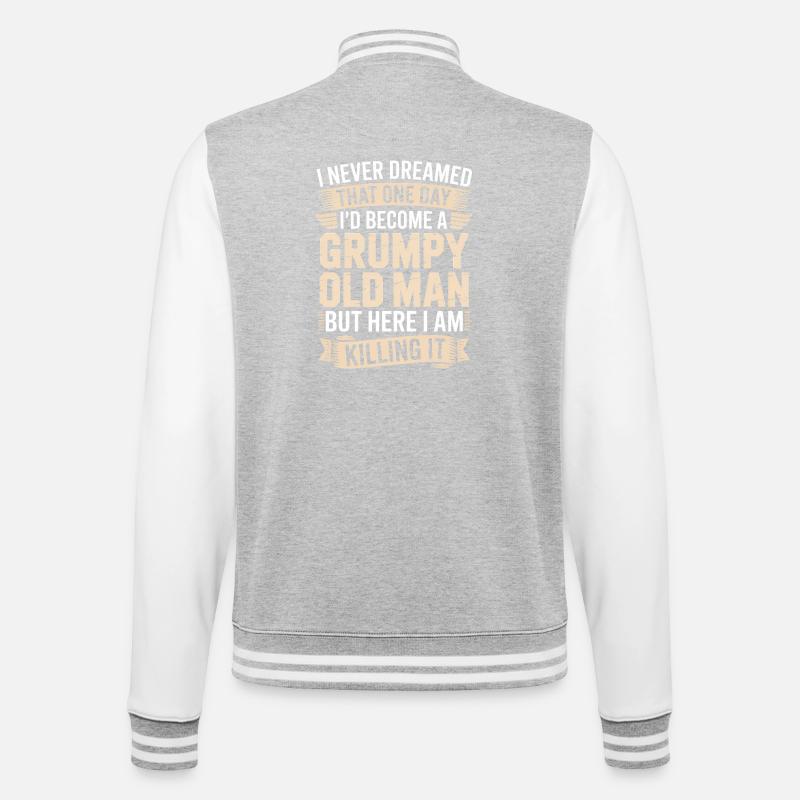 Grumpy Old Man Killing It - Veste Teddy - gris chiné / blanc