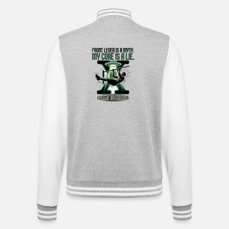 Calisthenics Space - College Sweat Jacket - heather grey/white