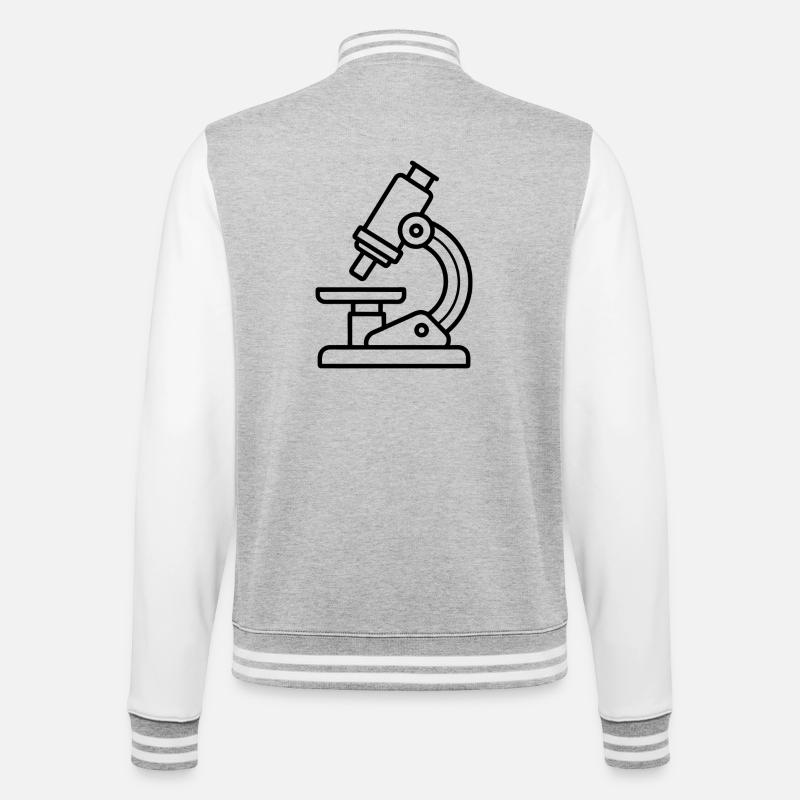 Microscope - College Sweat Jacket - heather grey/white