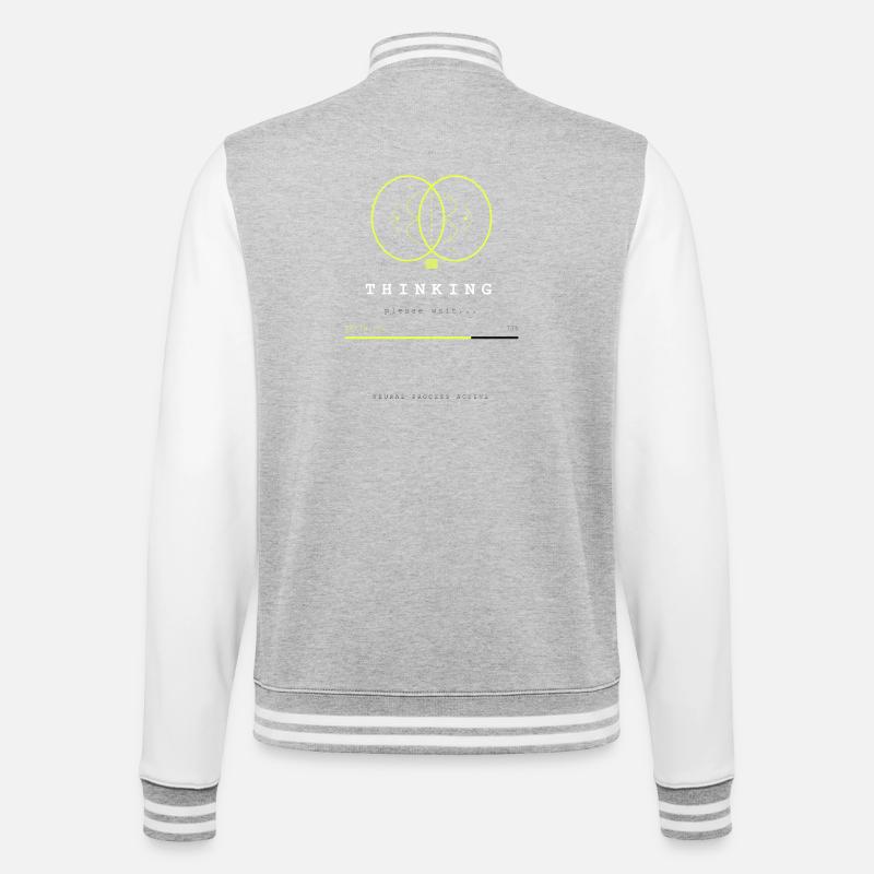 BRAIN.EXE IS LOADING - College Sweat Jacket - heather grey/white