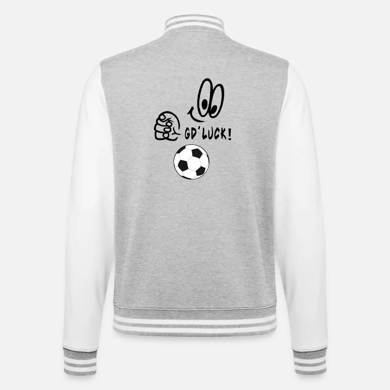 good-luck - College Sweat Jacket - heather grey/white