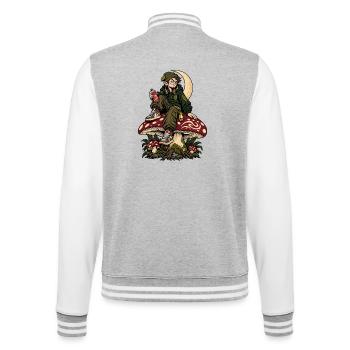Korri'ink – Korrigan graffeur bretonisch - College-Sweatjacke - Grau meliert/Weiß - Hinten - Marisol (170cm)