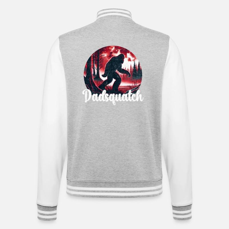 DadSquatch Waldlegende - College-Sweatjacke - Grau meliert/Weiß