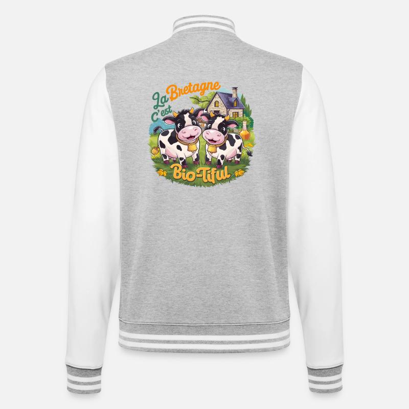 Lustige Brittany Geschenk Brittany ist biotisch - College-Sweatjacke - Grau meliert/Weiß
