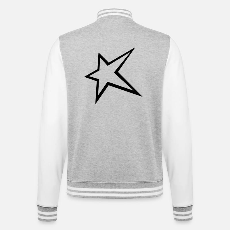 Star - Veste Teddy - gris chiné / blanc