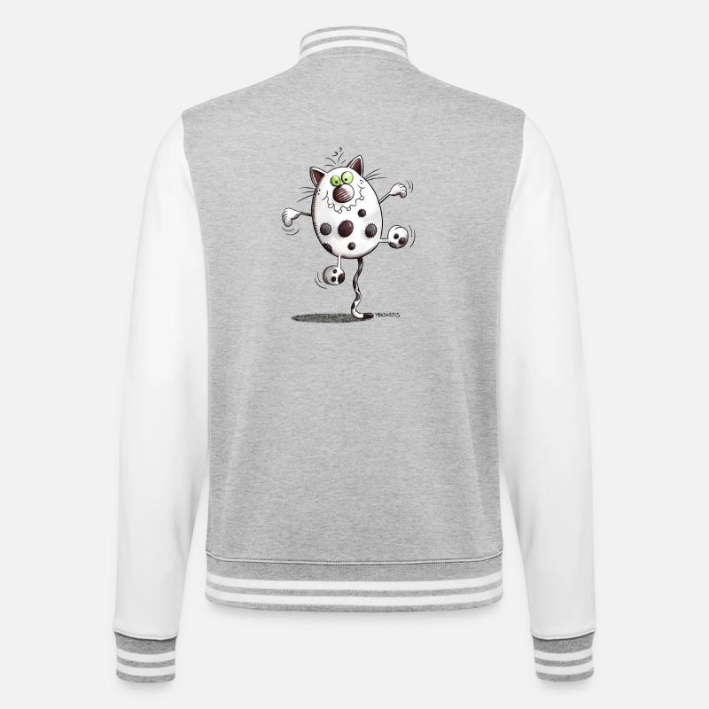 Mignon Chat - Veste Teddy - gris chiné / blanc