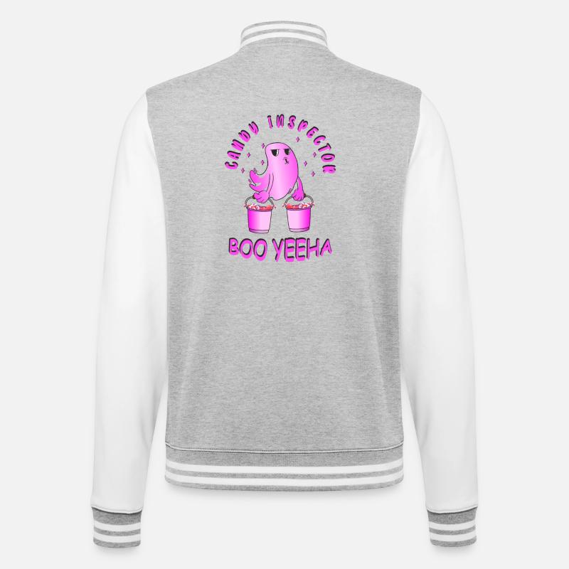 Candy Inspector - College Sweat Jacket - heather grey/white