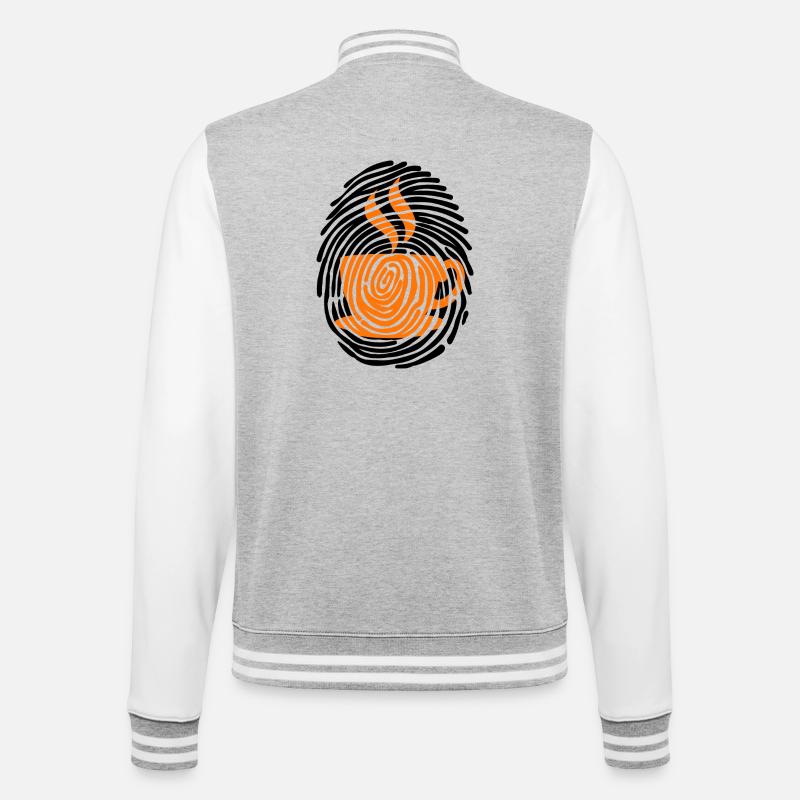 Kaffee Koffein Kaffeetrinker Kaffeeliebhaber - College-Sweatjacke - Grau meliert/Weiß