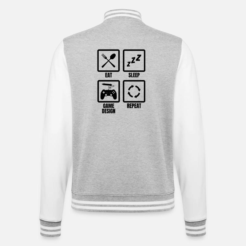 Game Design Routine - College Sweat Jacket - heather grey/white