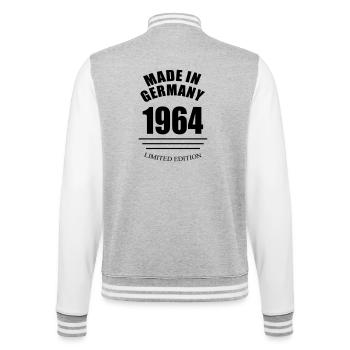 Fabriqué en Allemagne 1964 édition limitée - Veste Teddy - gris chiné / blanc - Dos - Marisol (170cm)