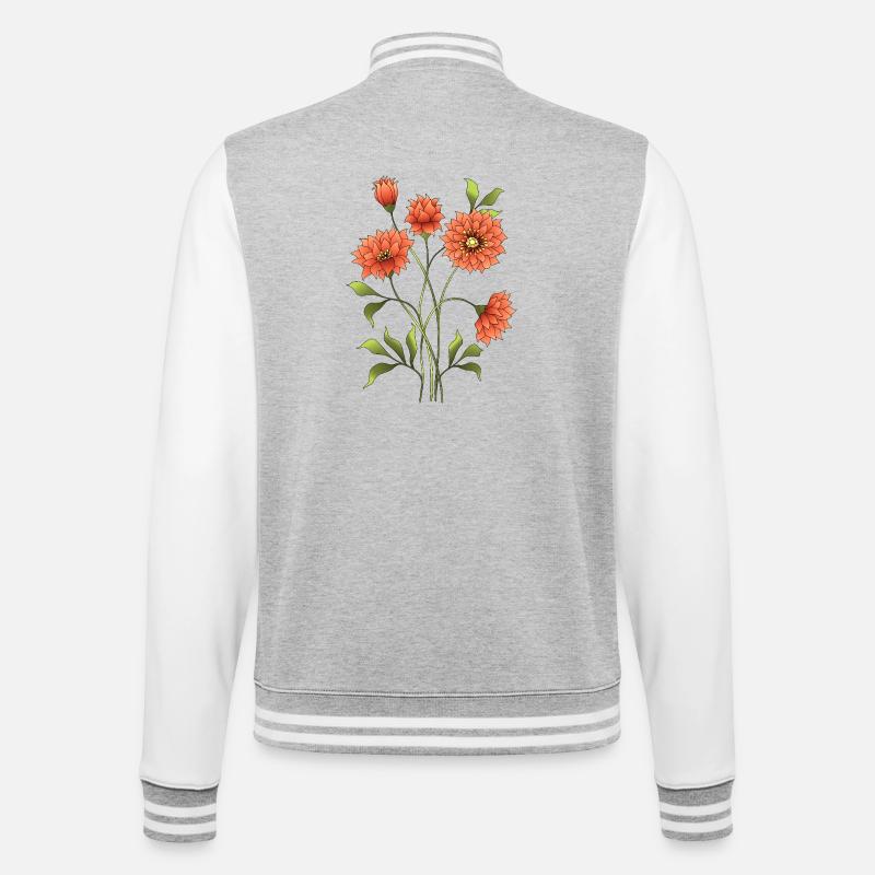 Fleur - Veste Teddy - gris chiné / blanc