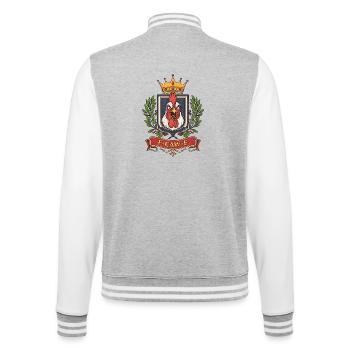 F-CAW-F - Veste Teddy - gris chiné / blanc - Dos - Marisol (170cm)