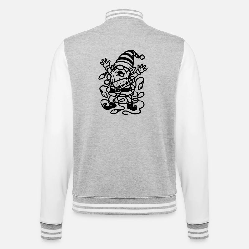 Imp String Lights - College Sweat Jacket - heather grey/white