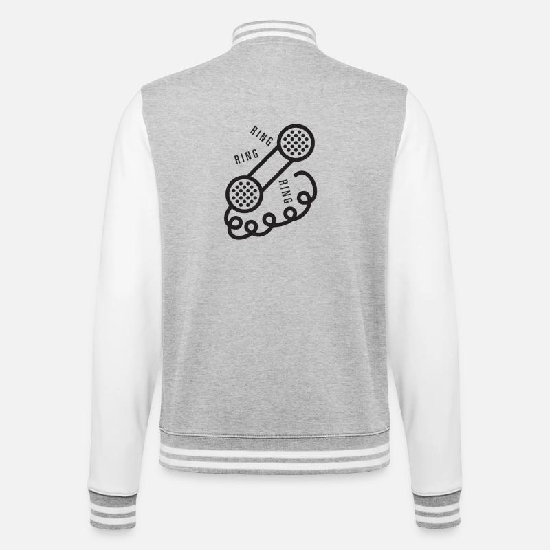 Ring Ring Ring - College Sweat Jacket - heather grey/white