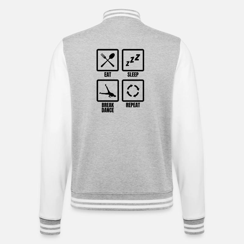 Routine quotidienne du breakdancer - Veste Teddy - gris chiné / blanc