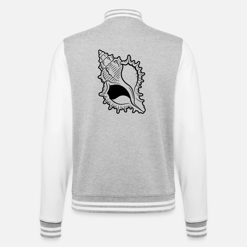 shell - College Sweat Jacket - heather grey/white