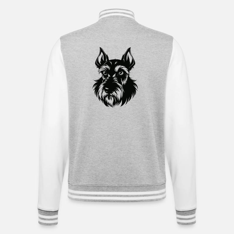 Giant Schnauzer - College Sweat Jacket - heather grey/white