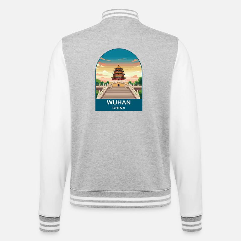 CTY02100 - College Sweat Jacket - heather grey/white