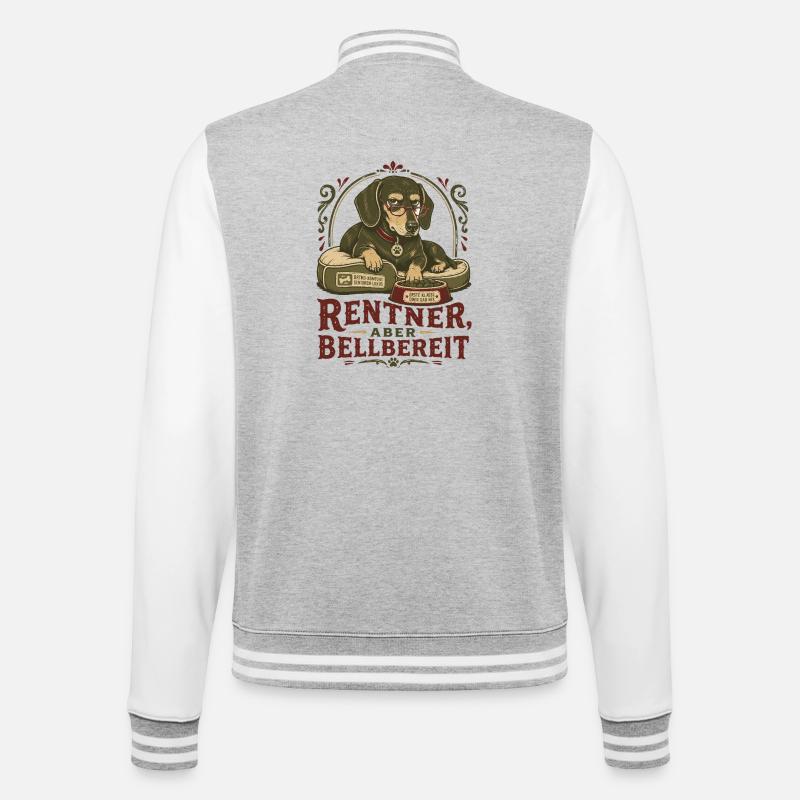Retraités mais prêts à aboyer - Veste Teddy - gris chiné / blanc