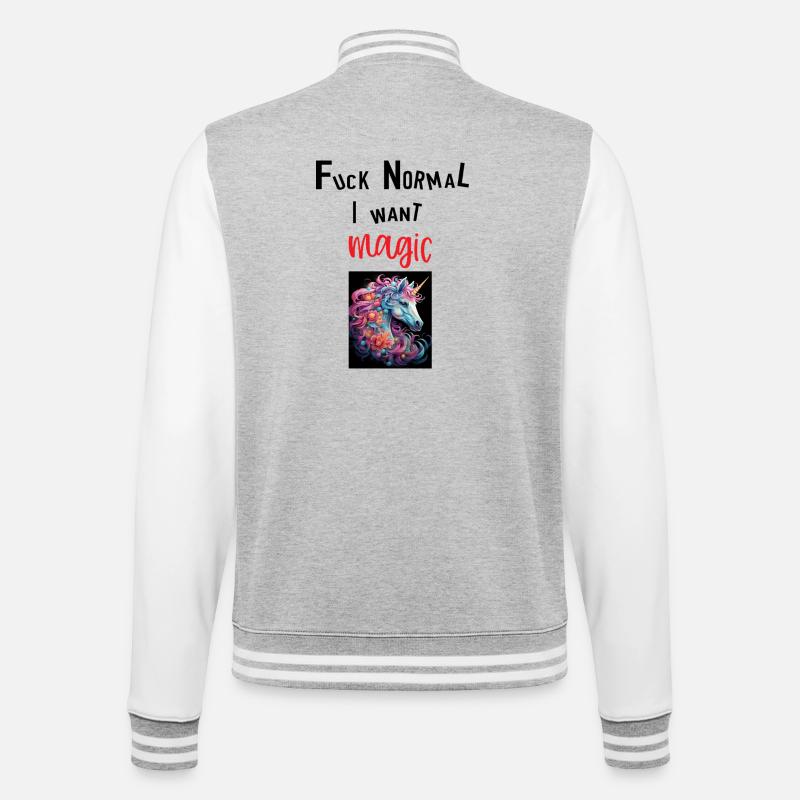 Magic - College Sweat Jacket - heather grey/white