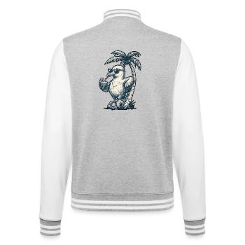 Glace Mouette Fraîche - Veste Teddy - gris chiné / blanc - Dos - Marisol (170cm)