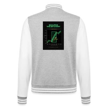 Neon 5M Scalping Chart - College Sweat Jacket - heather grey/white - Back - Marisol (170cm)