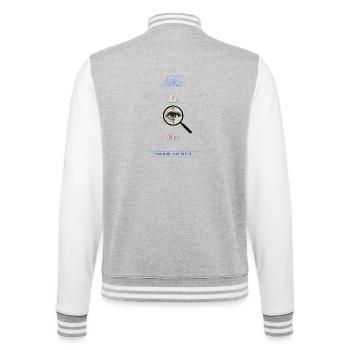 Over Analyzer Magnified Eye - College Sweat Jacket - heather grey/white - Back - Marisol (170cm)
