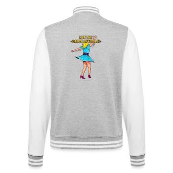 Dancing Girl - Dance Lifestyle - College Sweat Jacket - heather grey/white - Back - Marisol (170cm)