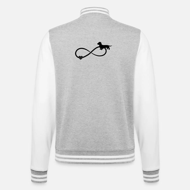 Teckel aux cheveux durs Teckel Infinity - Veste Teddy - gris chiné / blanc