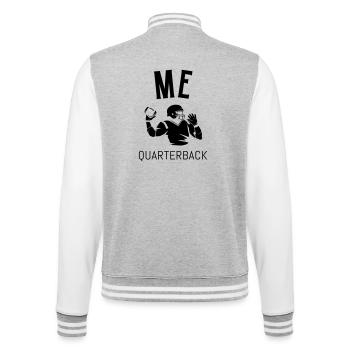 T-shirt de football américain Me Quarterback - Veste Teddy - gris chiné / blanc - Dos - Marisol (170cm)