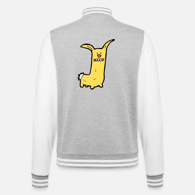 Lustiges Comic Tier - College-Sweatjacke - Grau meliert/Weiß