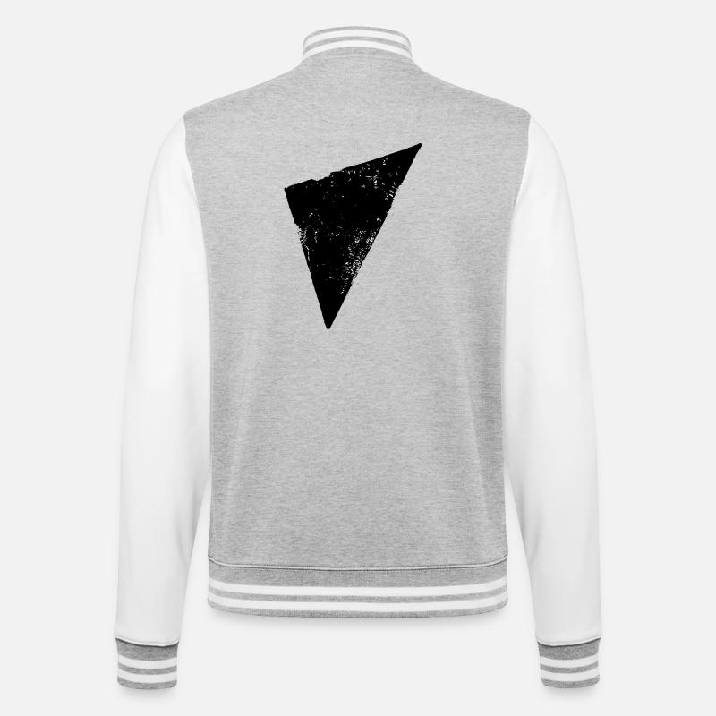 Triangle | Polygone | Triangle - Veste Teddy - gris chiné / blanc