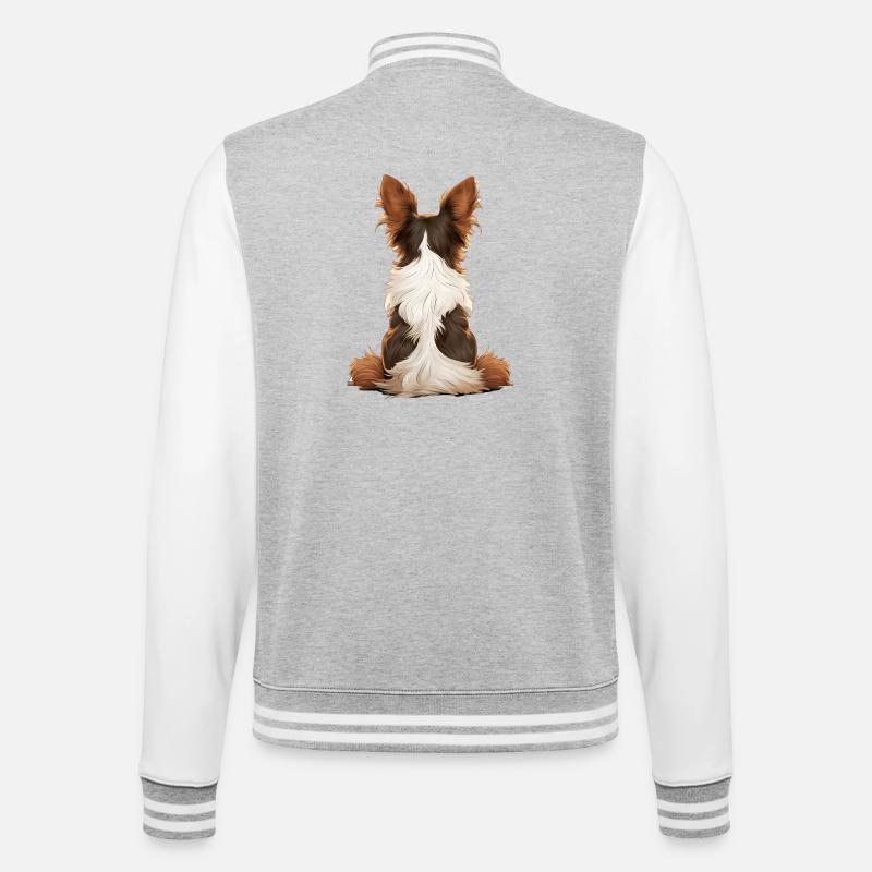 Papillon - College Sweat Jacket - heather grey/white