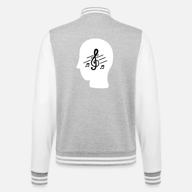 LA MUSIQUE DANS MON - Veste Teddy - gris chiné / blanc
