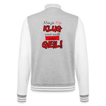 Well, yes... It wasn't clever but cool - College Sweat Jacket - heather grey/white - Back - Marisol (170cm)