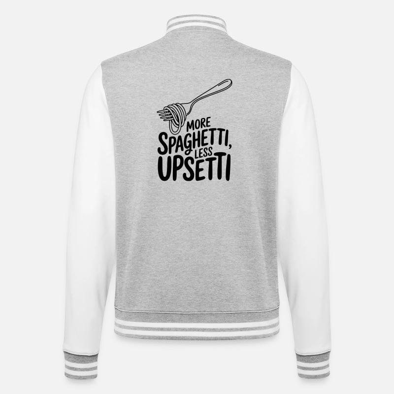 Moins d’Upsetti Plus de Spaghetti - Veste Teddy - gris chiné / blanc