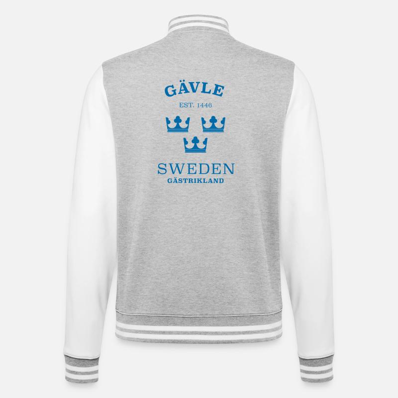 Gävle, Suède, Suède - Veste Teddy - gris chiné / blanc