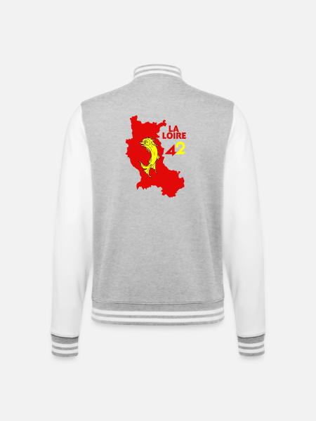 The Loire 42 - College Sweat Jacket - heather grey/white