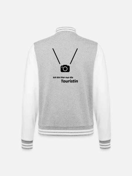 Tourist - College Sweat Jacket - heather grey/white