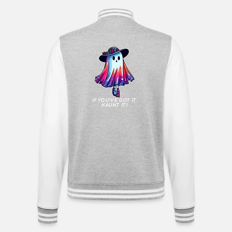 Ghost Rainbow Couture - College-Sweatjacke - Grau meliert/Weiß
