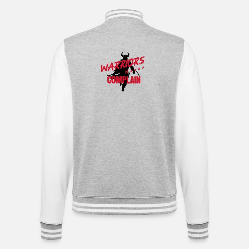 Aucune plainte - Veste Teddy - gris chiné / blanc