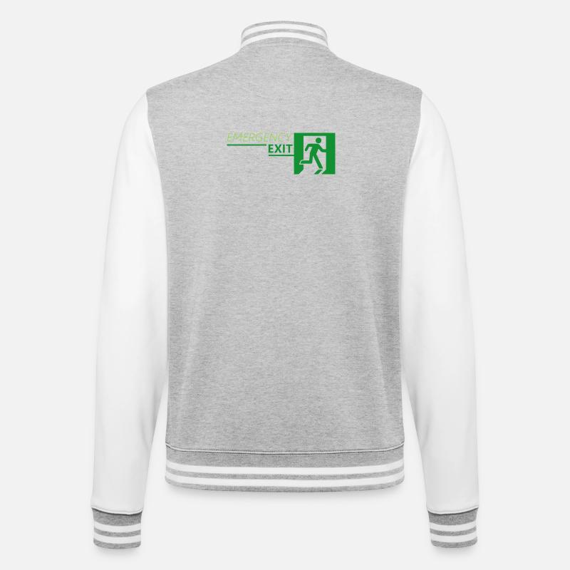 Emergency EXIT Classic Green - College Sweat Jacket - heather grey/white